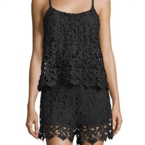 Windsor Elegant Black Floral Lace Dress